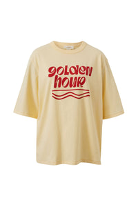 Luna Oversized Tee - Butter/Golden Hour