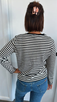 Athena Stripe L/S Basic - Black Stripe
