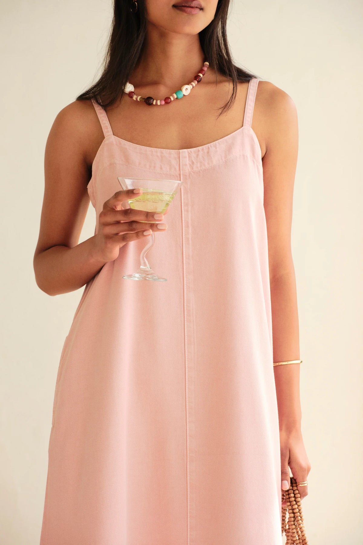 Remy Strappy Midi Dress - Blossom Pink