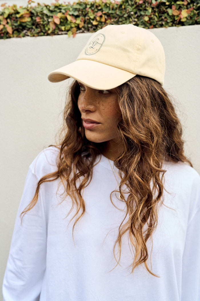 Pip Everyday Cap - Butter/Washed Navy Club Logo
