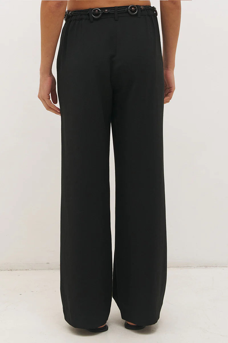 Elira Belted Pant - Black