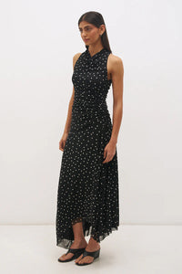 Vesper Spot Dress - Black Base Polka Dot