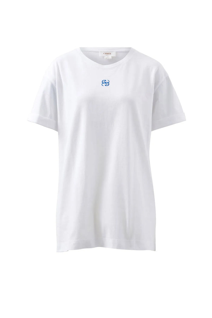 Lola Longline - White Azure/Blue Monogram