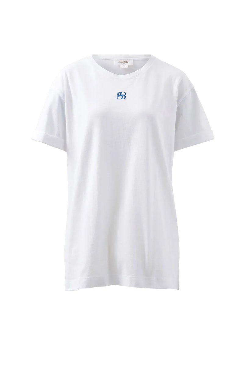 Lola Longline - White Azure/Blue Monogram