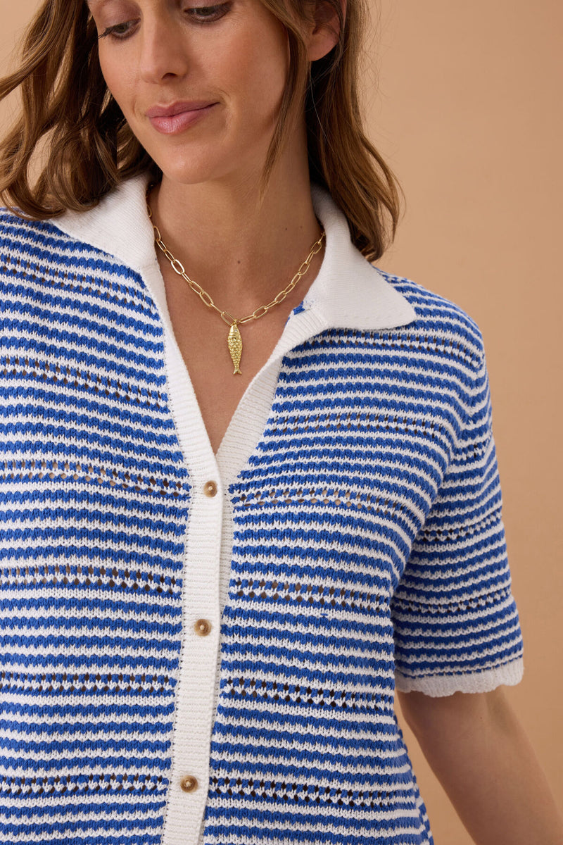 Nala Stripe Mini Dress - Summer Blue Stripe