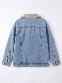Fur Lined Boyfriend Denim Jacket