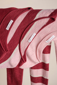 Sophie Stripe Top - Cherry/Soft Pink