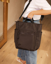 Bronx Nylon Backpack - Chocolate
