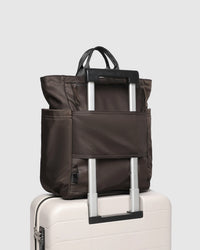 Bronx Nylon Backpack - Chocolate
