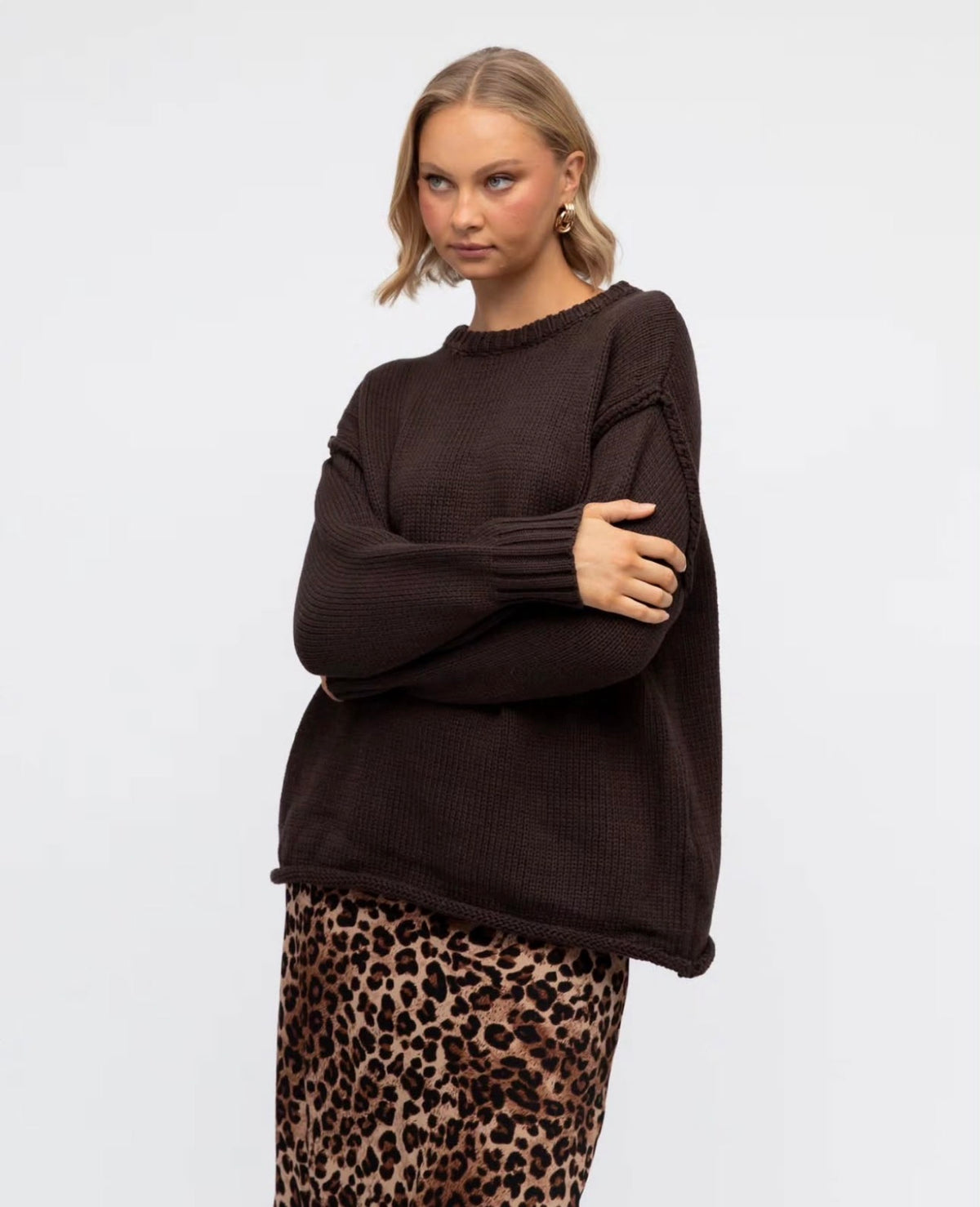 Antonia Knit Jumper - Chocolate
