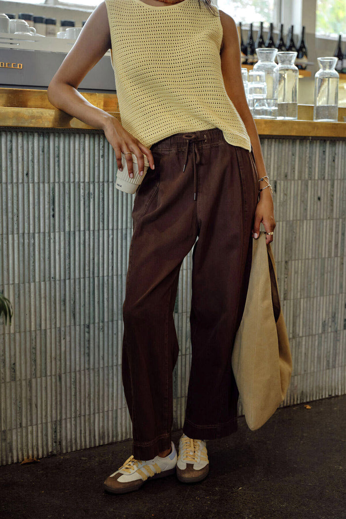 Jessie Barrel Pant - Chocolate