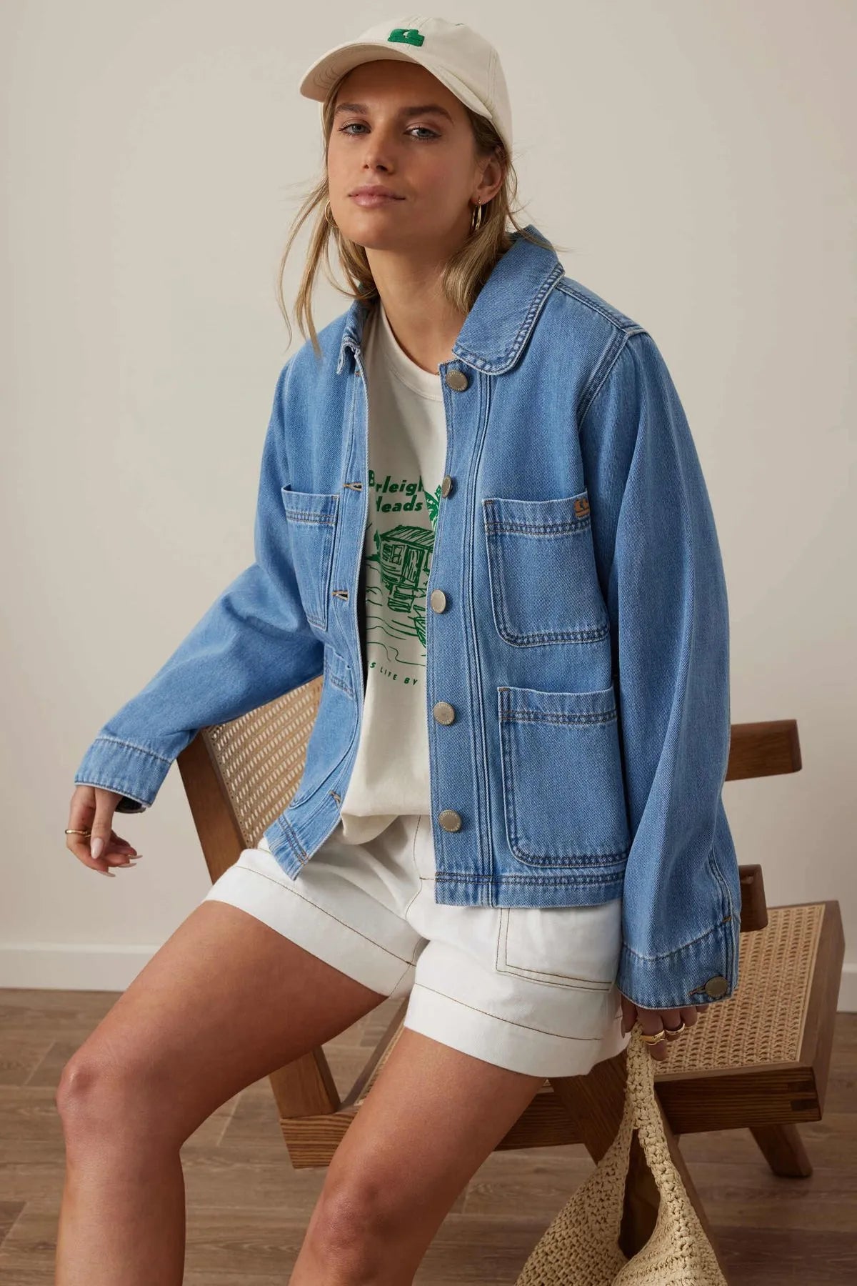 Hannah Denim Jacket - Vintage Blue