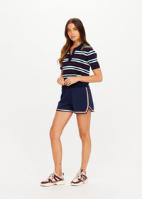 Archie Collared Knit Polo - Stripe
