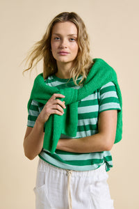 Tilly Stripe Tee - Blue/Green