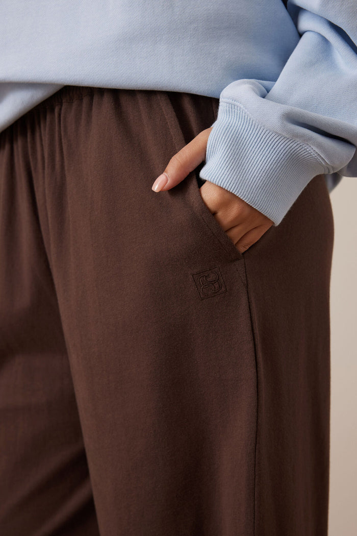 Sunday Jersey Pant - Brunette Brown