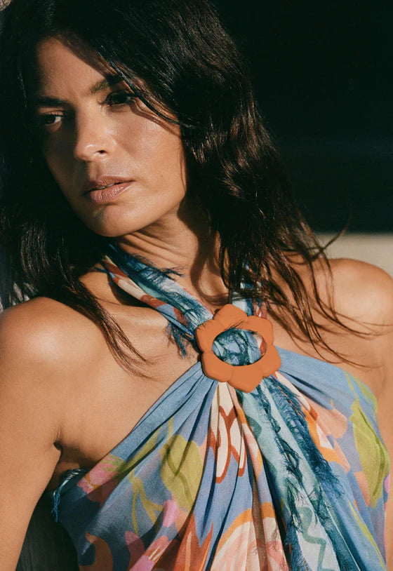 Oceana Travel Scarf - Sea Blue