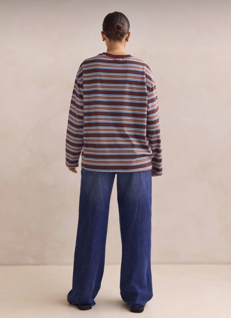 Bonnie Brown Stripe Top