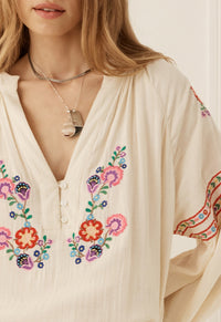 Feliz Tunic Dress - Vintage Cream