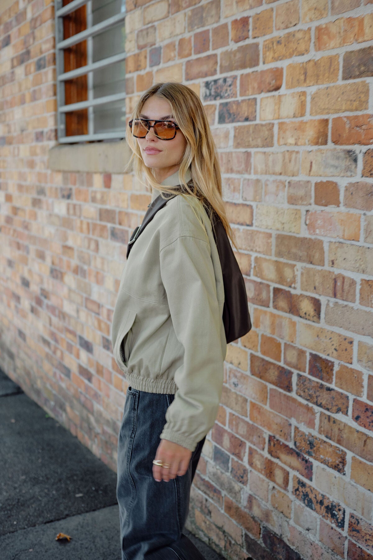 Annie Bomber Jacket - Ash Green