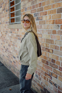 Annie Bomber Jacket - Ash Green