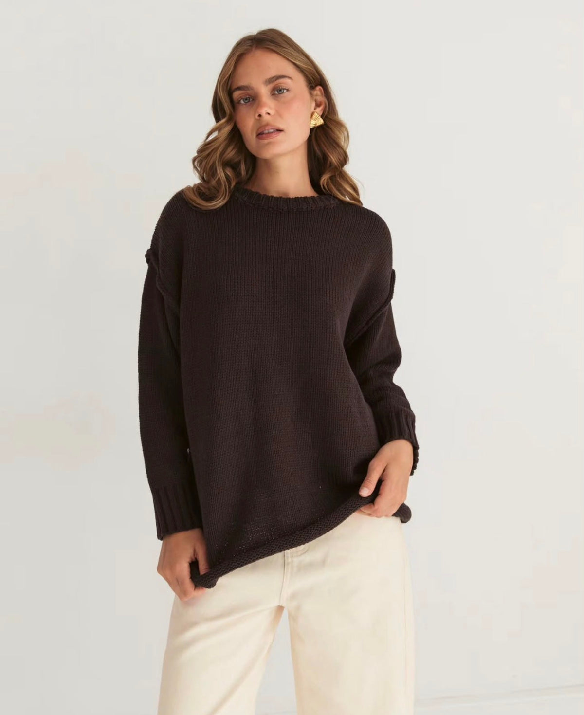 Antonia Knit Jumper - Chocolate
