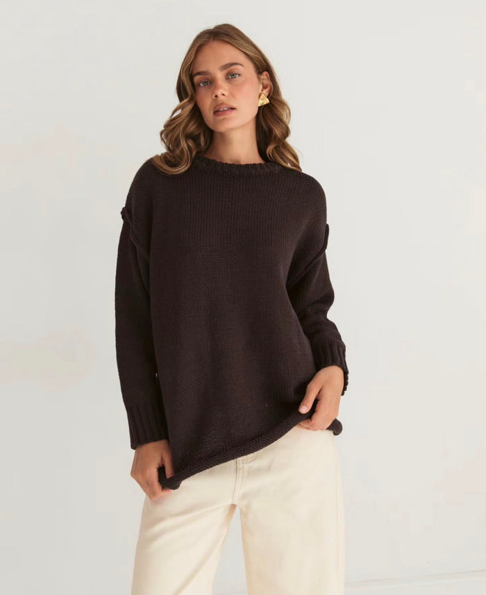 Antonia Knit Jumper - Chocolate
