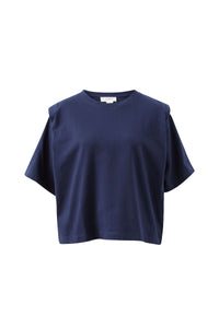 Rainey Pleat Sleeve Tee - True Navy