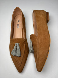 Luna Sole Palace - Brown/Light Blue Suede