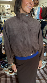By Frankie Dark Mocha Suede Jacket