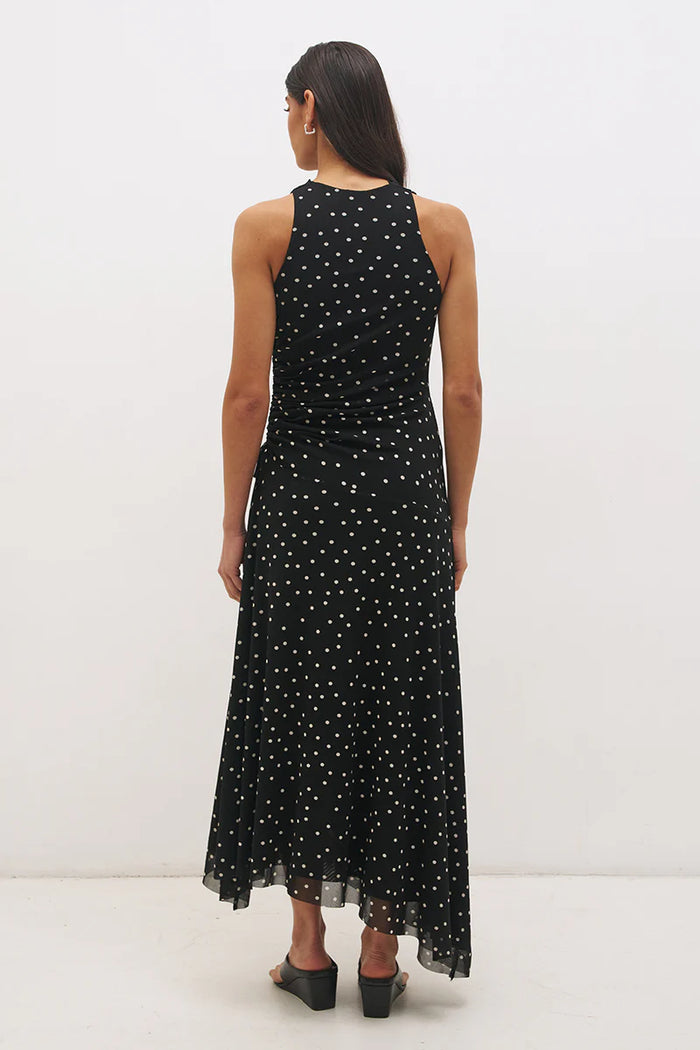 Vesper Spot Dress - Black Base Polka Dot