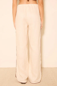 Aleria Pant Cream Contrast Bind