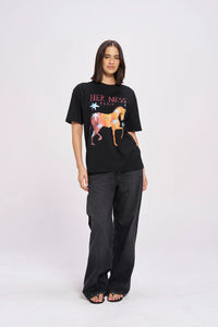 Her Mess Oversize Tee - Black Beauty