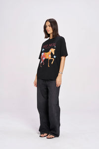 Her Mess Oversize Tee - Black Beauty