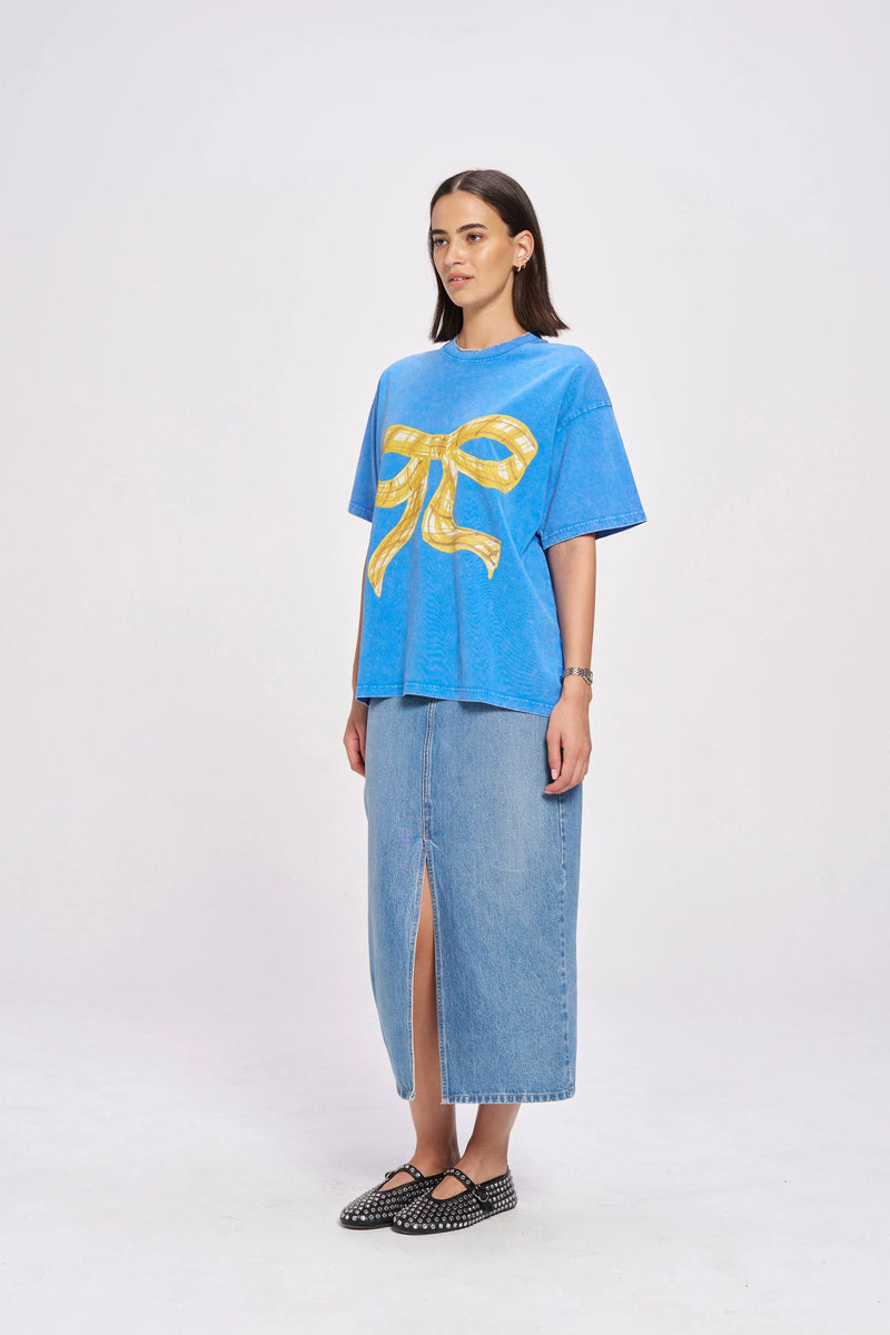 Big Bow Acid Wash - Light Blue