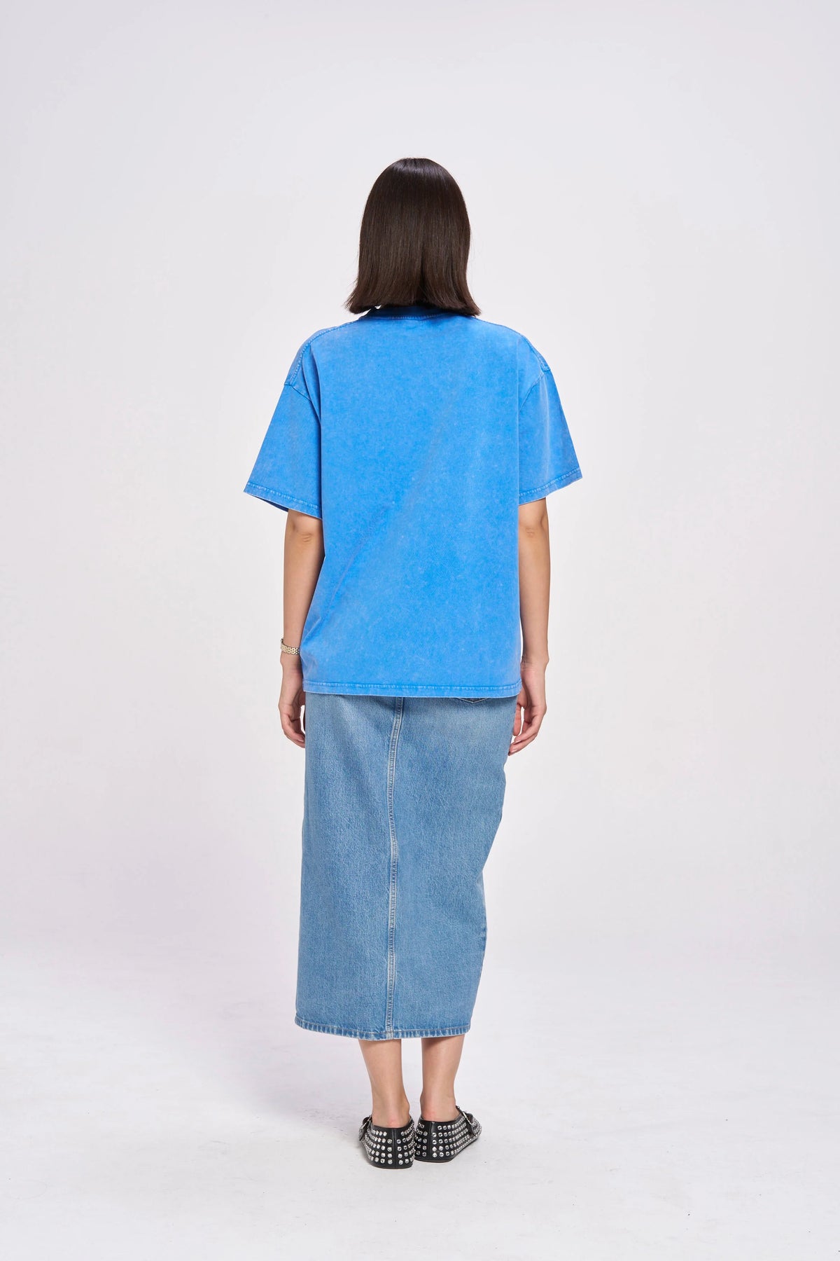 Big Bow Acid Wash - Light Blue