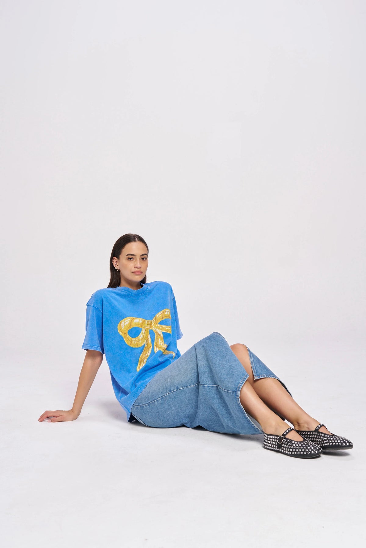 Big Bow Acid Wash - Light Blue