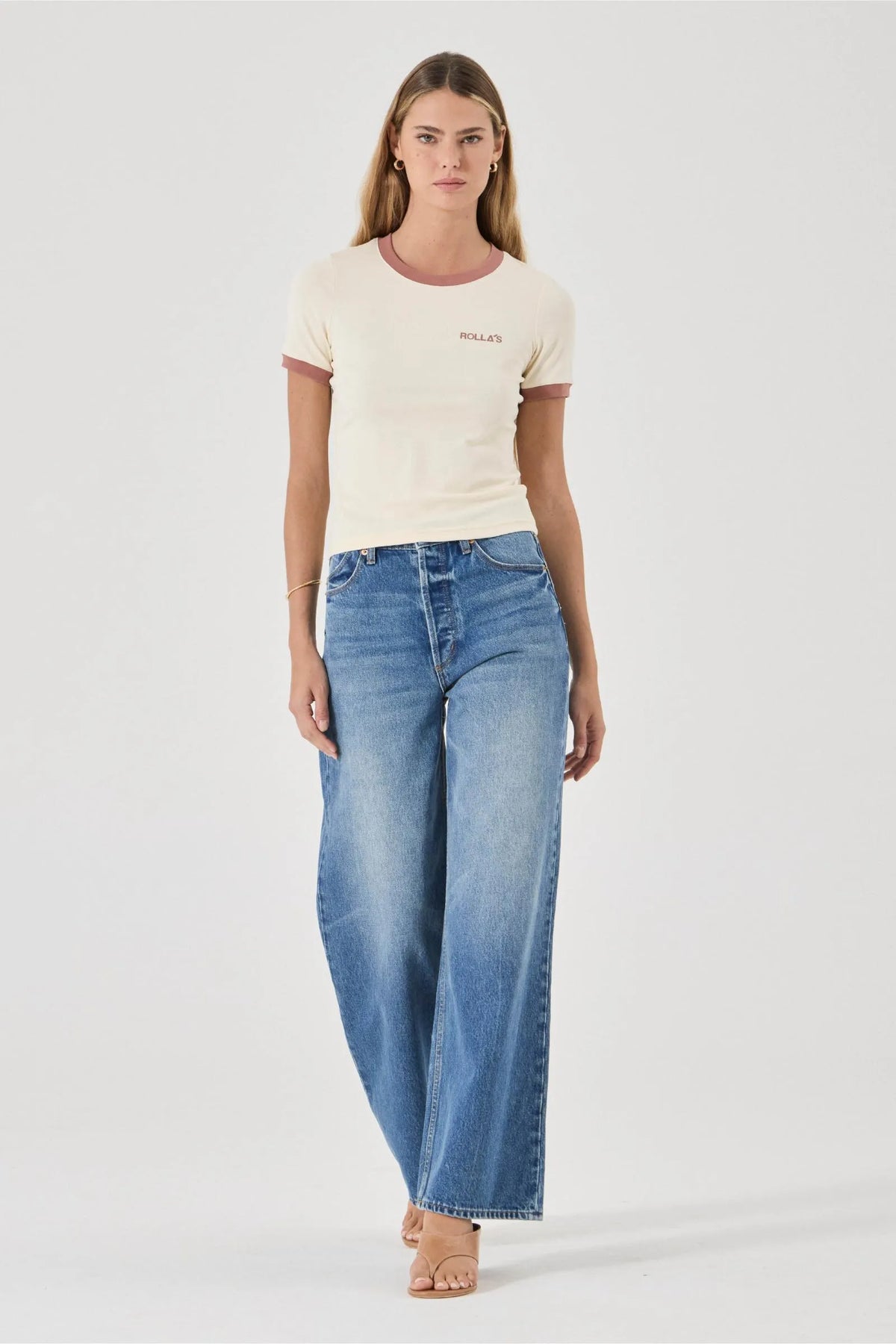 Classic Ringer Tee - Cream