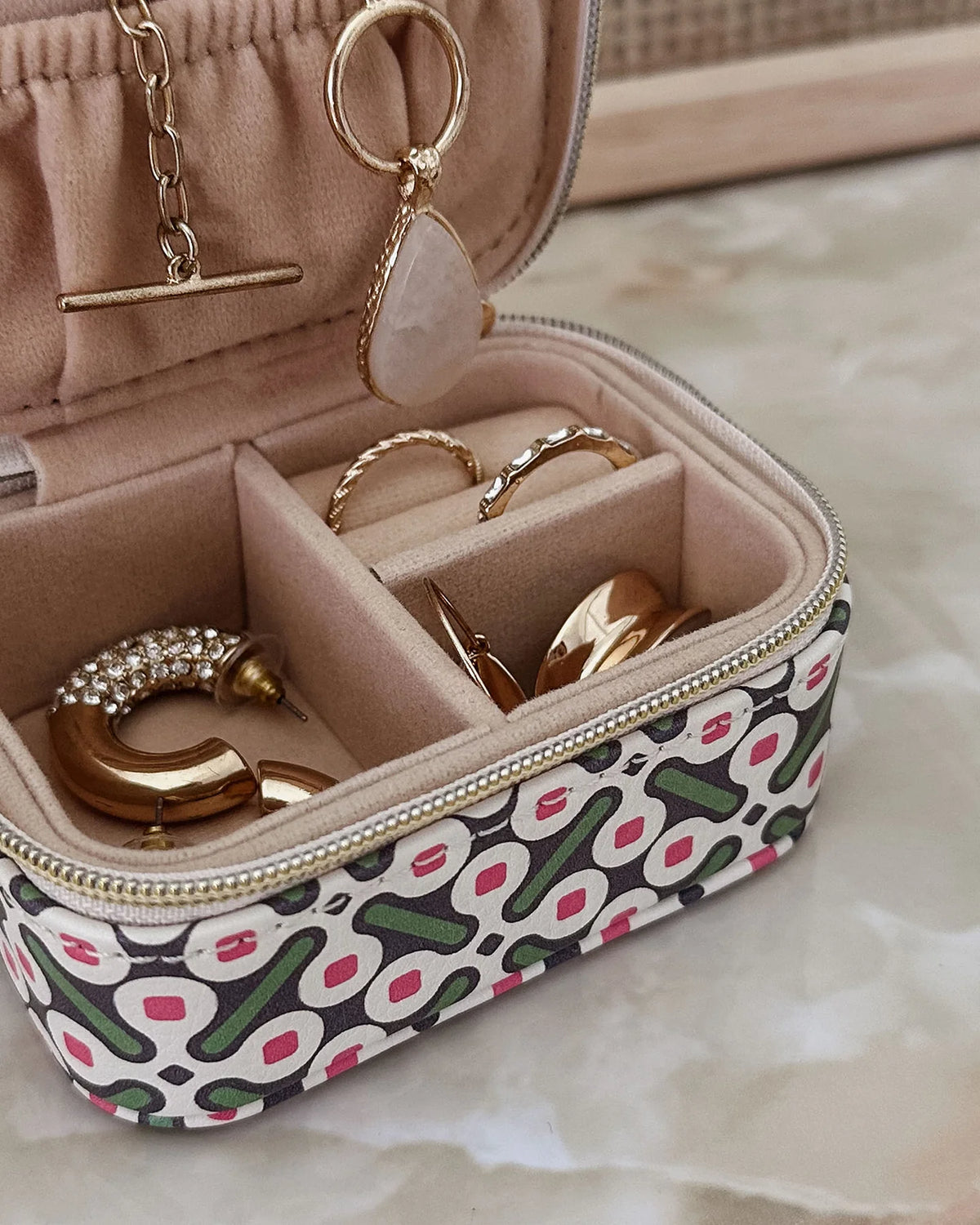 Suzie Jewellery Box - Retro Olive