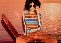 Iza Milla Long Sleeve Knit Top - Stripe