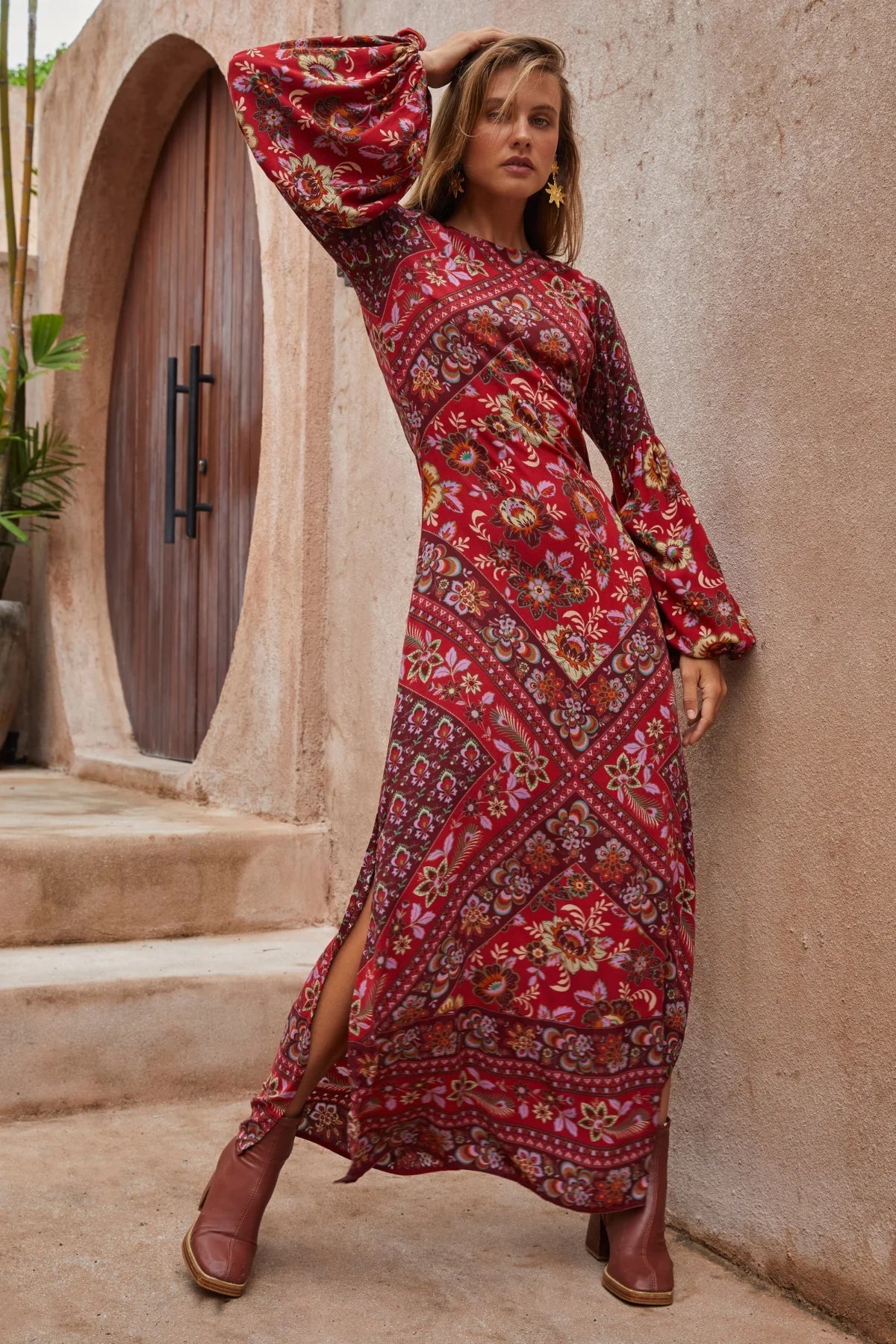 Quartz Gown - Pomegranate