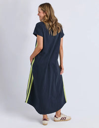 Recovery Dress - Navy & Neon Lemon