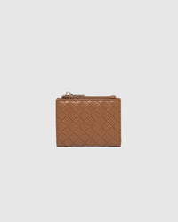 Lily Woven Wallet - Tan