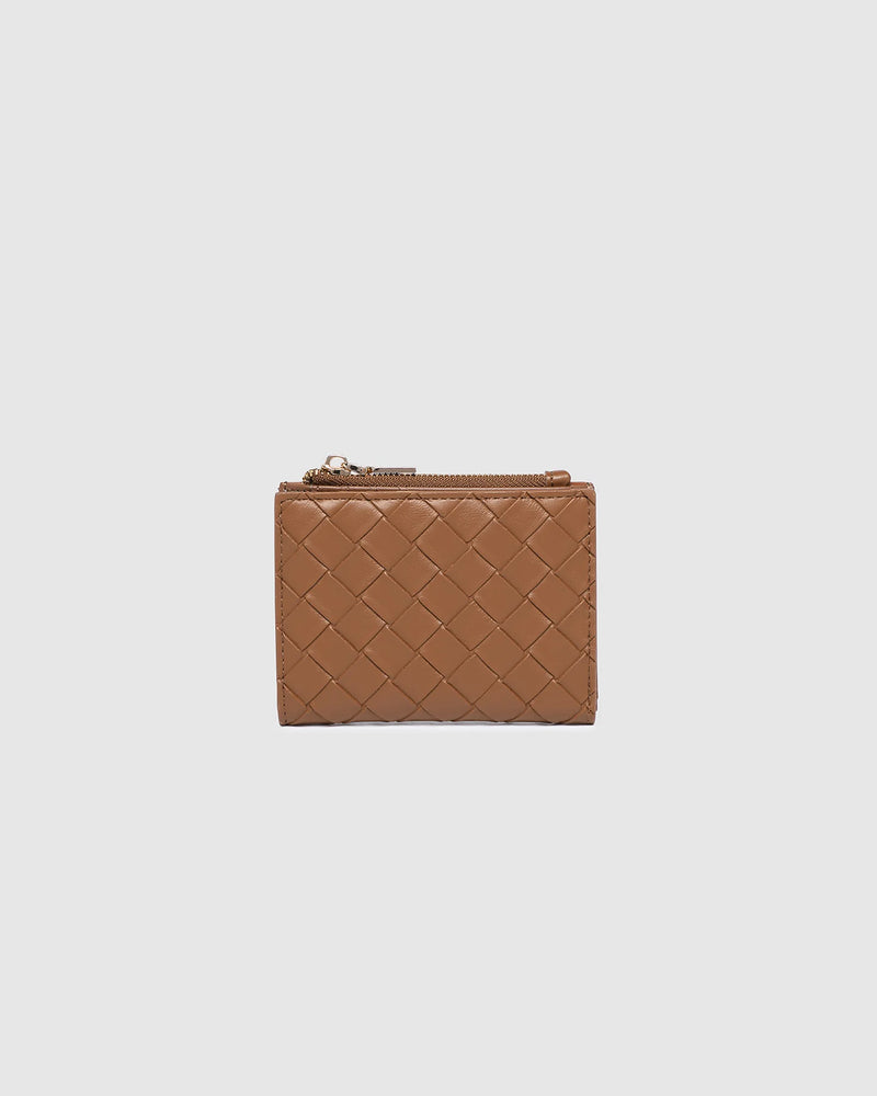 Lily Woven Wallet - Tan