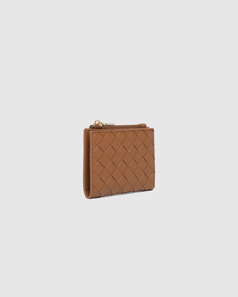 Lily Woven Wallet - Tan