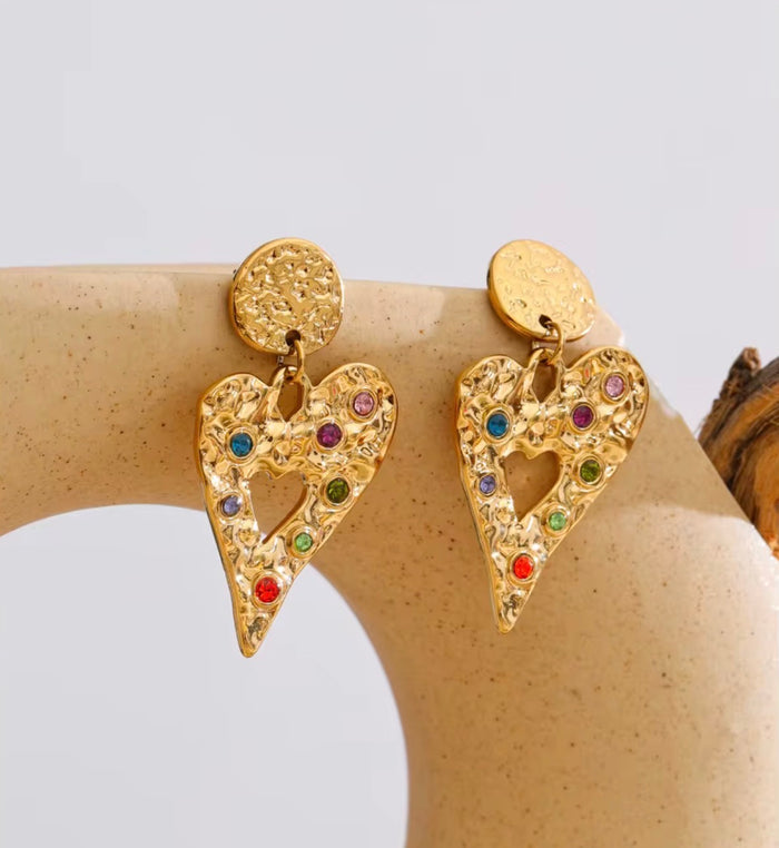 Confetti Heart Earrings