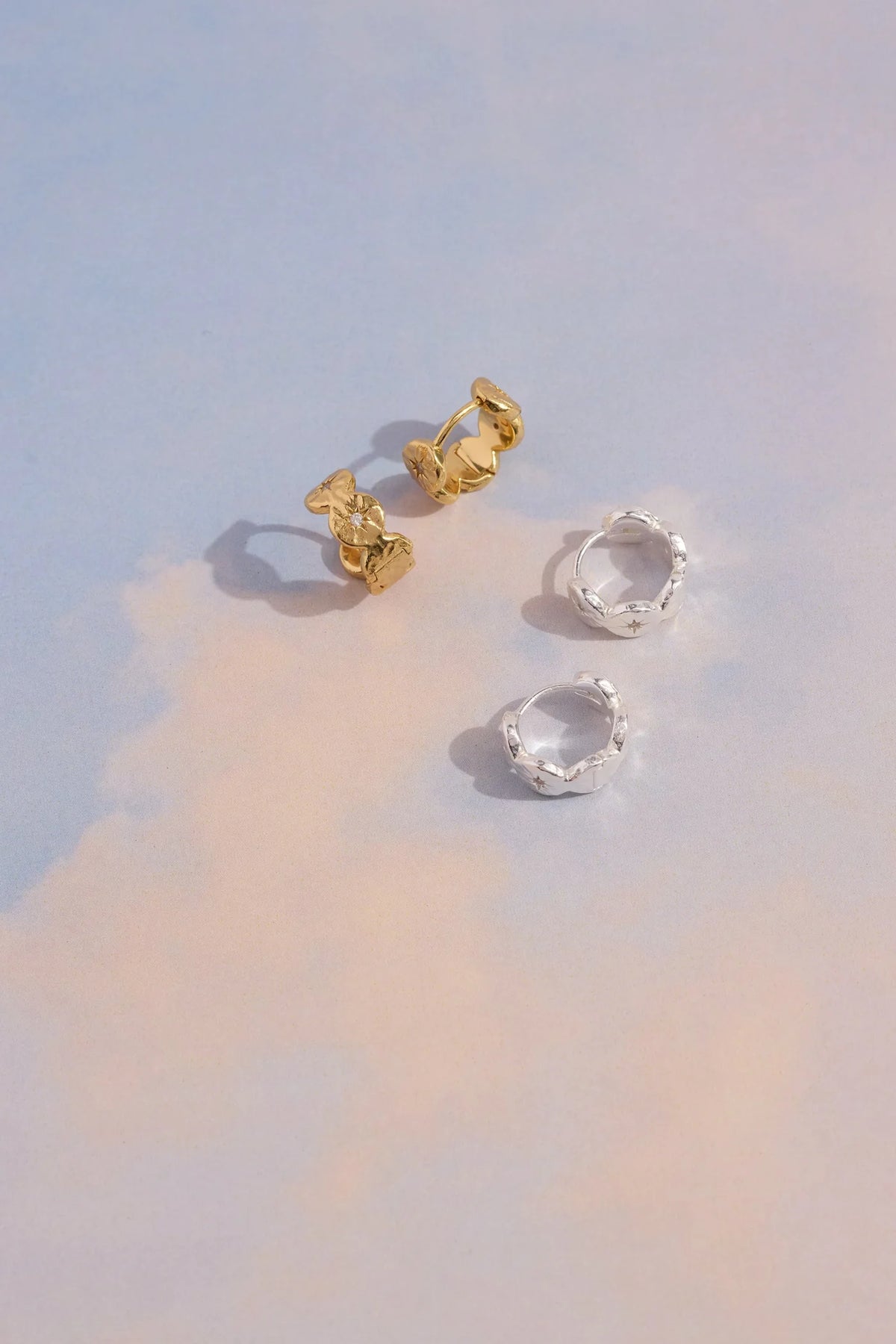 Etoile Silver Hoops