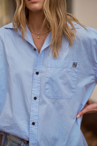 Peta Oversized Shirt - Sky Blue