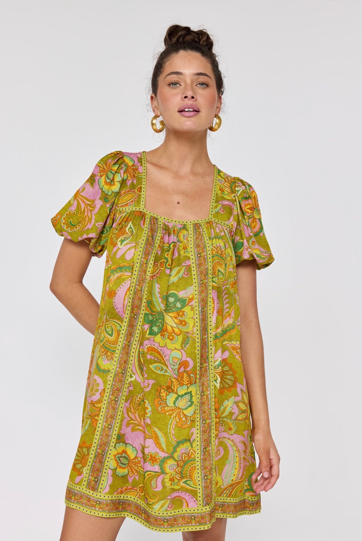 Gemmah Mini Dress - Olive