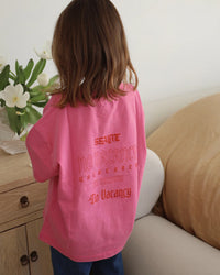 KIDS NO VACANCY TEE - DARK PINK
