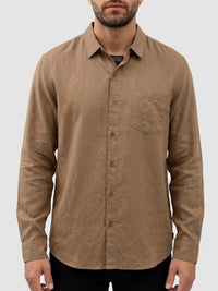 Linen Long Sleeve Shirt II - Tan